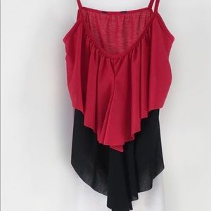 NWOT 3 tier color block top